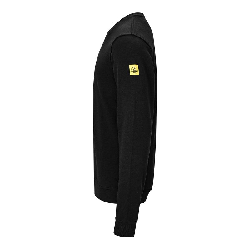 ESD-Sweatshirt 300 g/m², V-Ausschnitt, schwarz, Bild 3