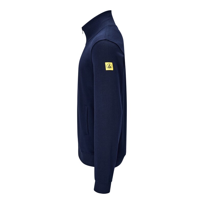 ESD-Sweatjacke 300 g/m² mit Zip, marineblau, Bild 3