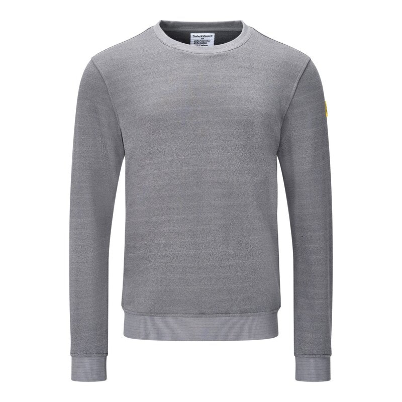 ESD-Sweatshirt 300 g/m², Rundhals, grau, Bild 1