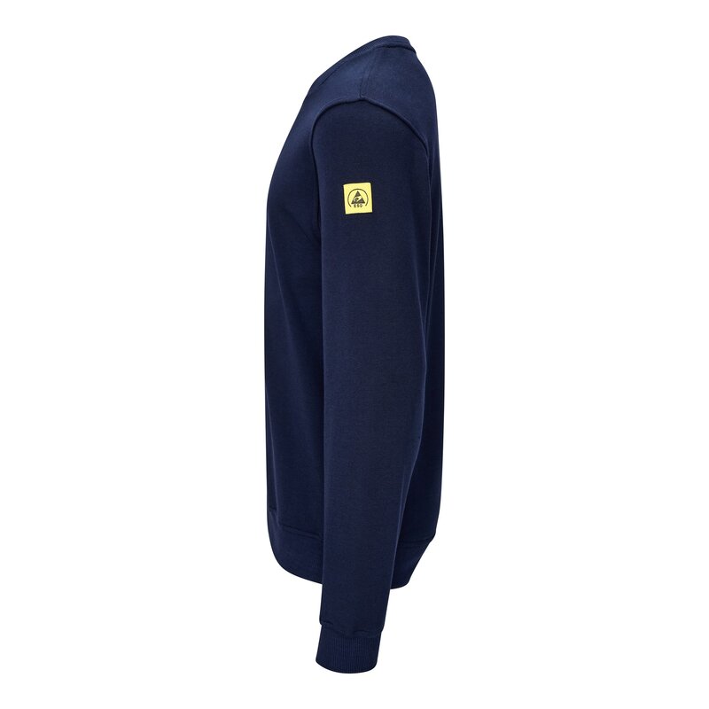 ESD-Sweatshirt 300 g/m², Rundhals, marineblau, Bild 3