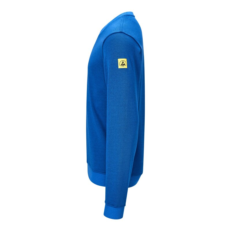 ESD-Sweatshirt 300 g/m², V-Ausschnitt, königsblau, Bild 3