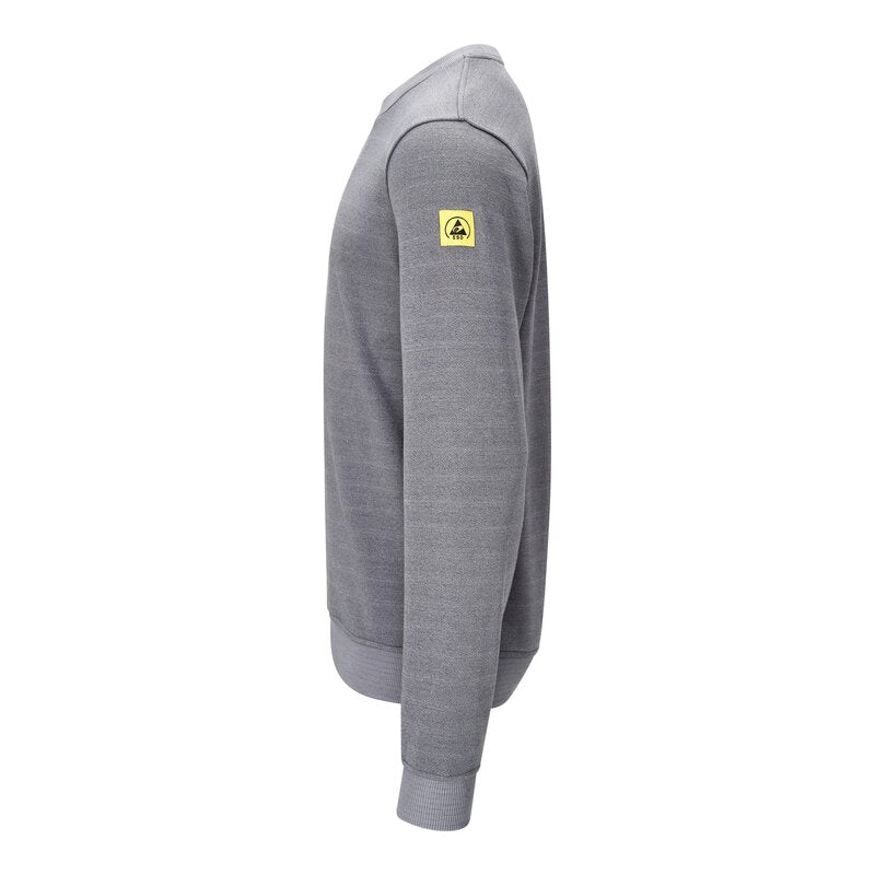 ESD-Sweatshirt 300 g/m², Rundhals, grau, Bild 3