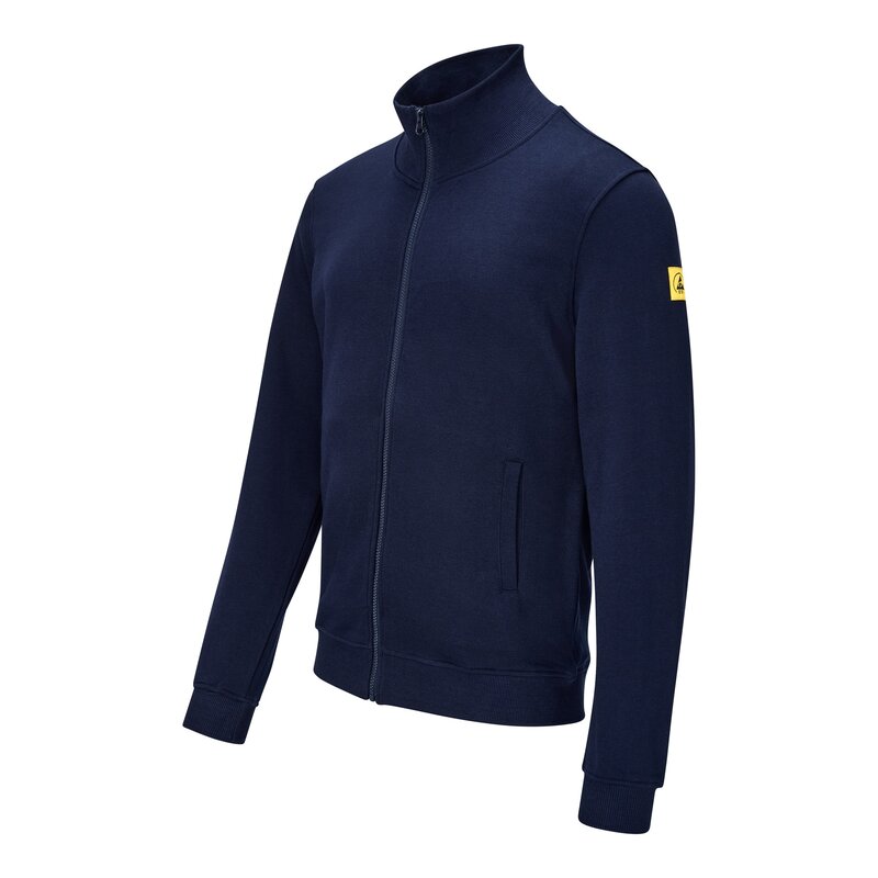 ESD-Sweatjacke 300 g/m² mit Zip, marineblau, Bild 2