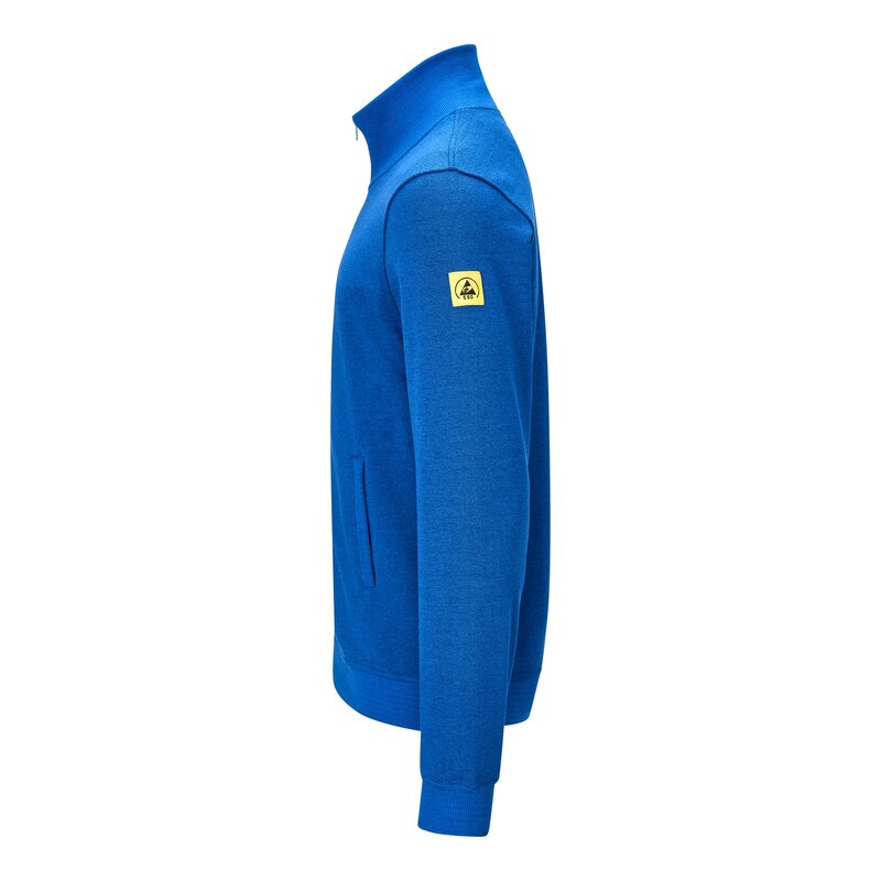 ESD-Sweatjacke 300 g/m² mit Zip, königsblau, Bild 3
