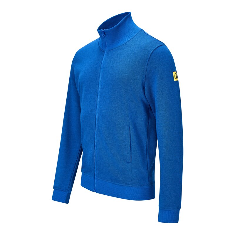 ESD-Sweatjacke 300 g/m² mit Zip, königsblau, Bild 2