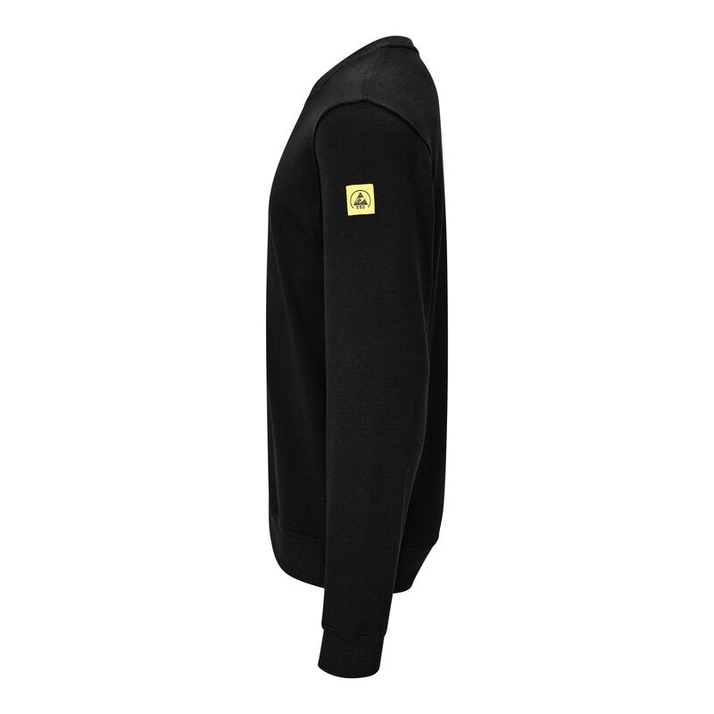 ESD-Sweatshirt 300 g/m², Rundhals, schwarz, Bild 3