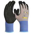 15G nylon/spandex gloves with nitrile coating and sand-coated palm
