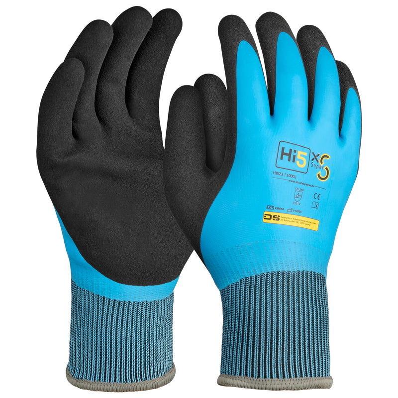 Hi5 X Super S 13G Polyester/Acril Winterhandschuhe mit doppelter Beschichtung, inkl. Daumen