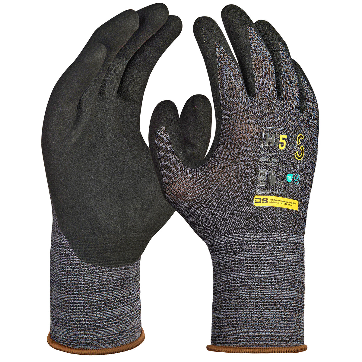 Hi5 X Super S 15G Nylon/Spandex Handschuhe mit Nitrilbeschichtung auf der Handfläche