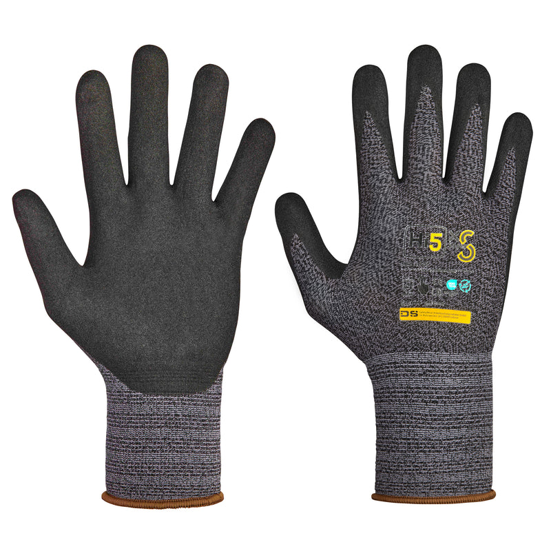 15G nylon/spandex gloves with nitrile coating on the palm