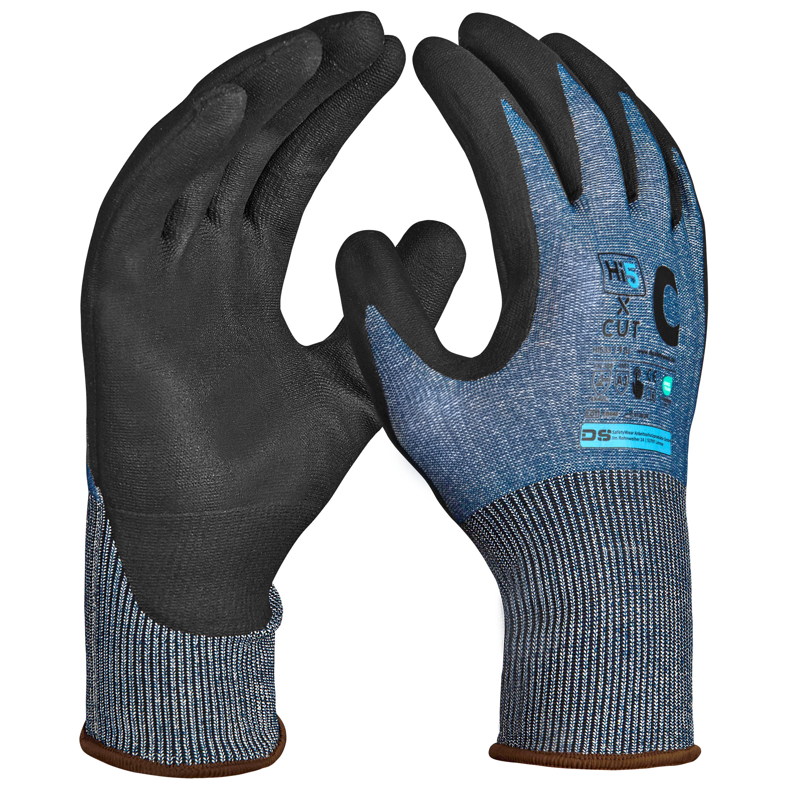security handschuhe schnittfest Hi5 X Cut 18G Schnittfeste Handschuhe mit beschichteter Nitrilmikorsch