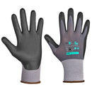 15G nylon/spandex gloves with nitrile microfoam coated palm