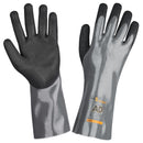Chemical and cut-resistant glove with sandy rough nitrile palm Level D & CE-Level: AJKLOPT 4X42D