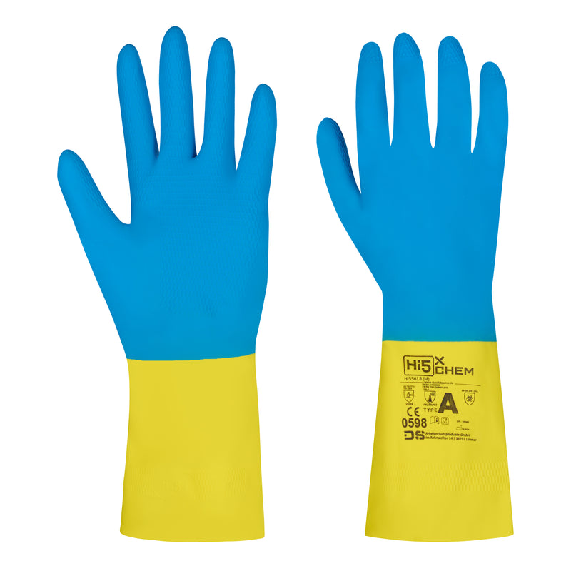 Hi5 X Basic Arbeitshandschuhe – Robuste Chemikalienschutzhandschuhe mit Anti-Rutsch-Griff