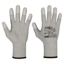 Hi5 X ESD 13G Handschuhe | Carbon/Polyester mit beschichteten Fingerkuppen