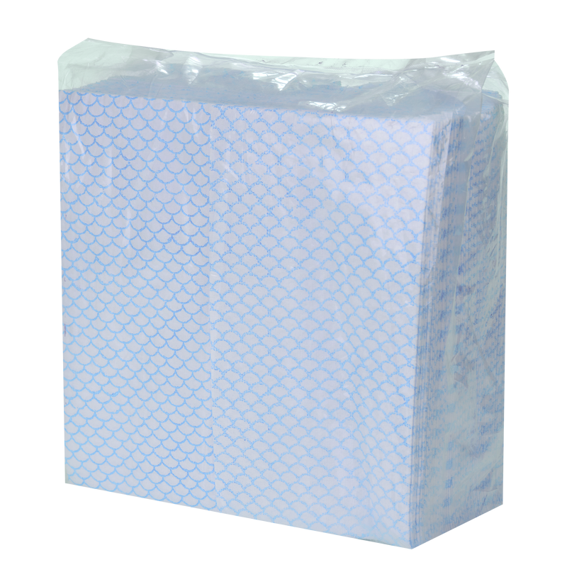 Universelles Reinigungstuch 35×35 cm – Hochabsorbierendes Wischtuch aus Zellstoff-PP-Verbund, blau