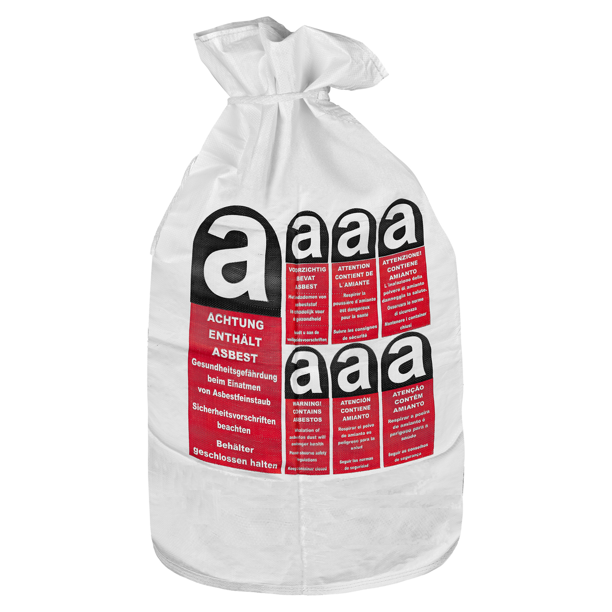 PP-Flachsack 70x110cm | beschichtet | Warndruck: Asbest