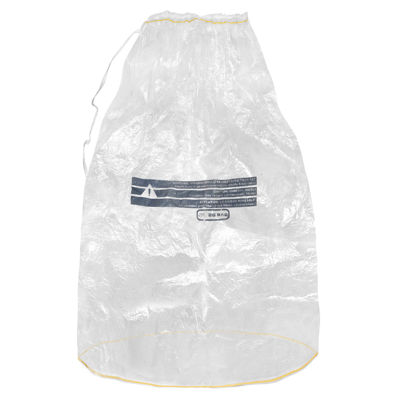 PP-Flachsack (transparent) 140x220cm - 60 g/m² | beschichtet | Warndruck: Mineralwolle KMF