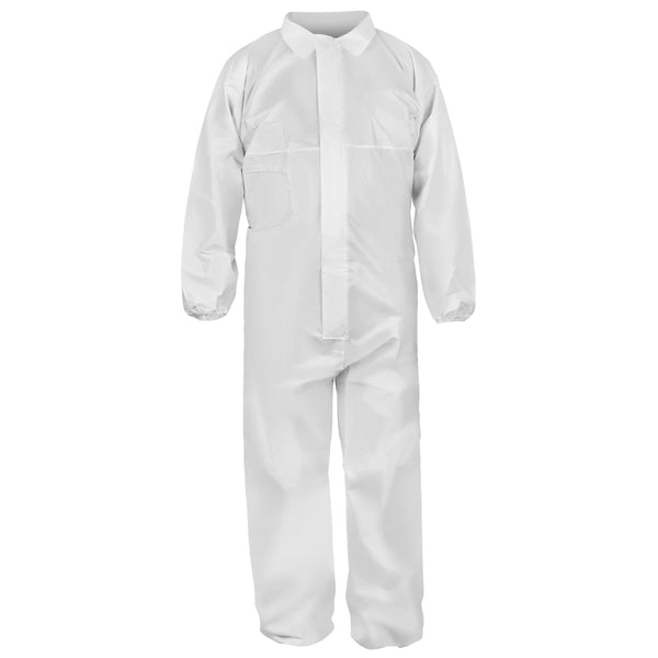PP-Coverall with collar | 28gsm / white