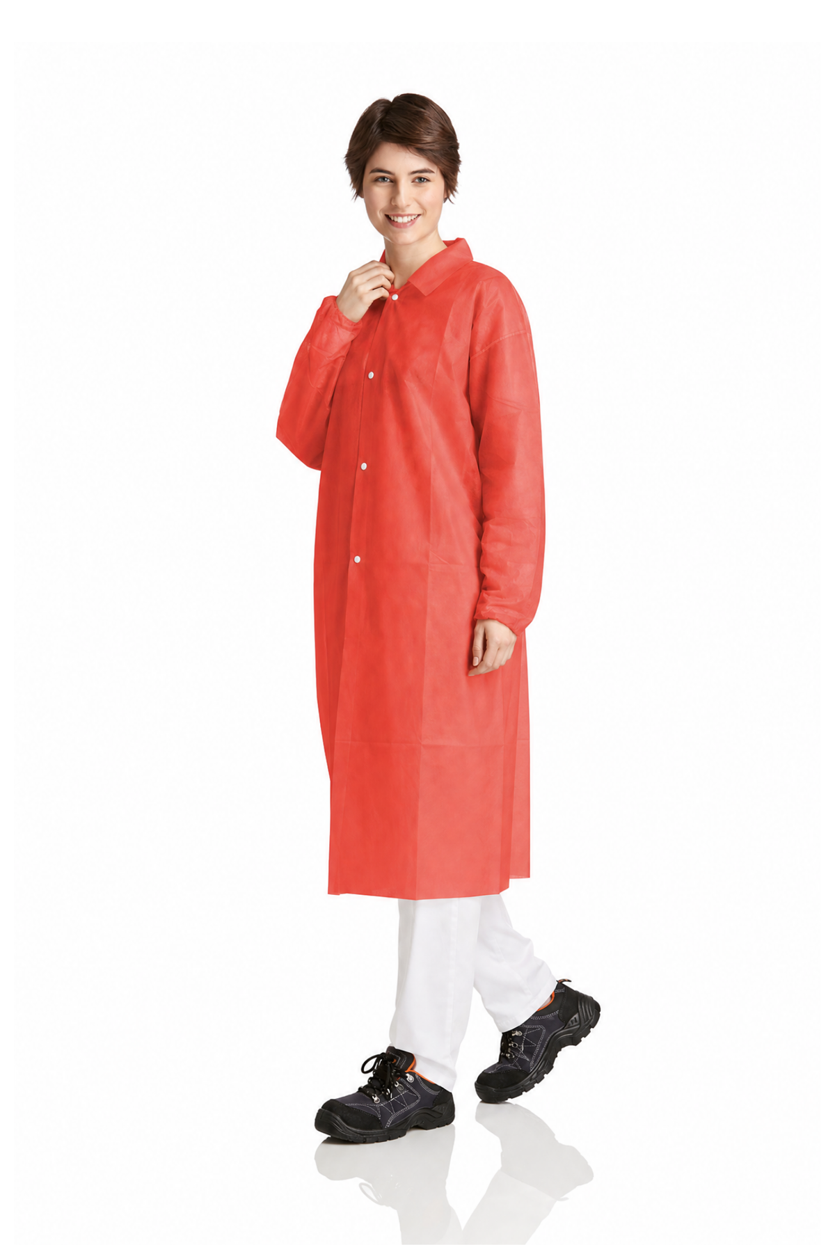 PP disposable gown - red