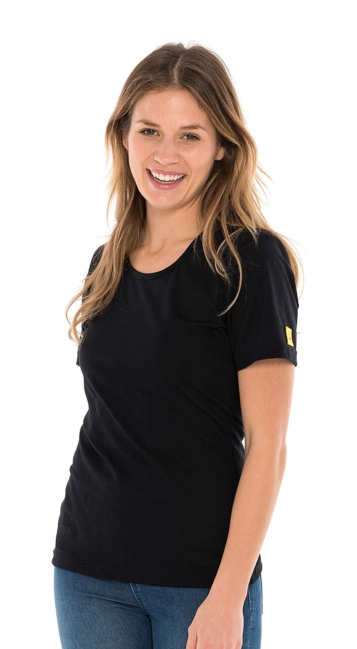ESD T-shirt "EcoLine" 125 g/m² - round neck | black