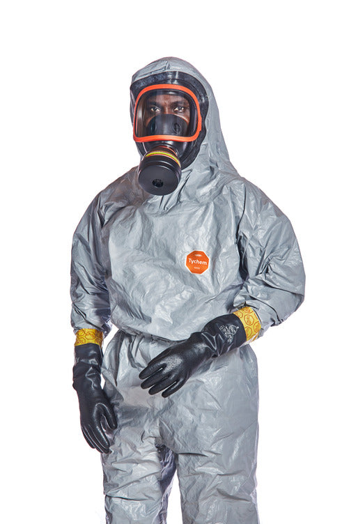 DuPont™ Tychem® 6000 F FaceSeal. Anzug mit Kapuze und Gummiabdichtung an der Kapuze