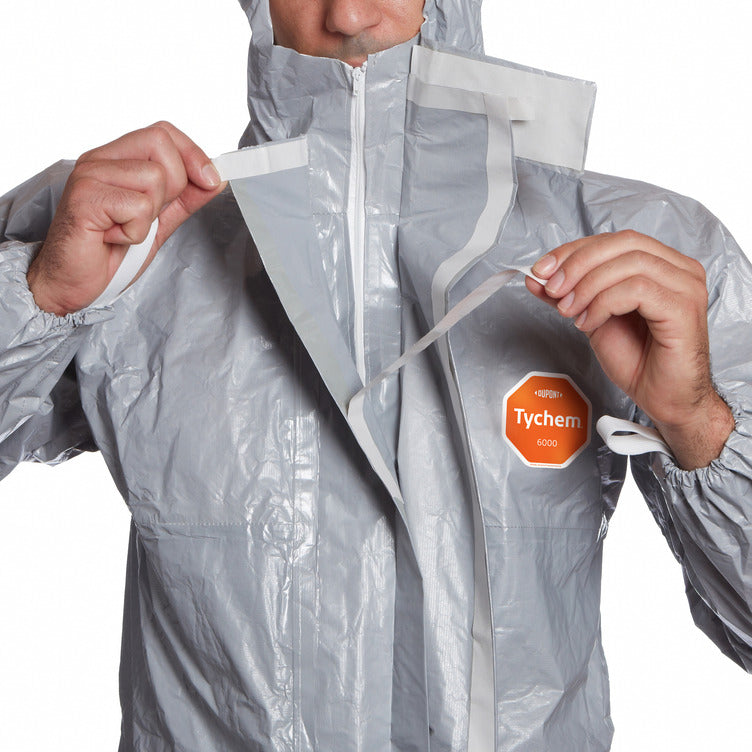 Tychem®-F Overall, Kapuze, Füßlinge, RV-Abdeckung,