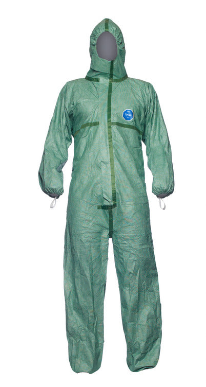 Tyvek® 600 Plus Overall, Kapuze, abgekl. Nähte,grün