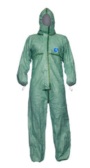Tyvek® 600 Plus Overall, Kapuze, abgekl. Nähte,grün