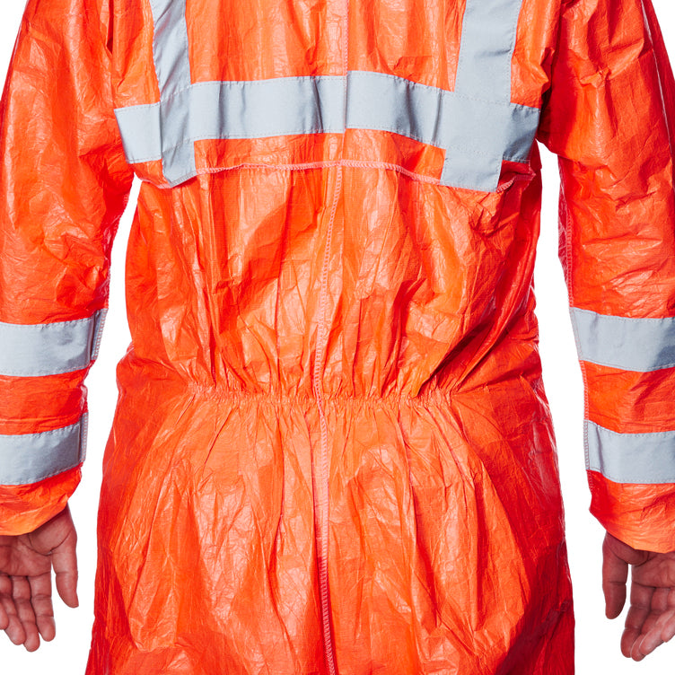 Tyvek® 500 HV Warnschutz Overall, Kragen, orange