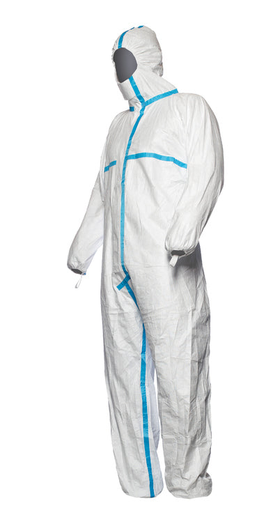 Tyvek® 600 Plus Overall mit Kapuze & abgeklebten Nähten, weiß