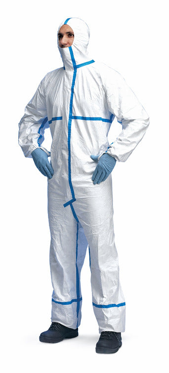 Tyvek® 600 Plus Overall, abgekl. Nähte mit Socken,weiß