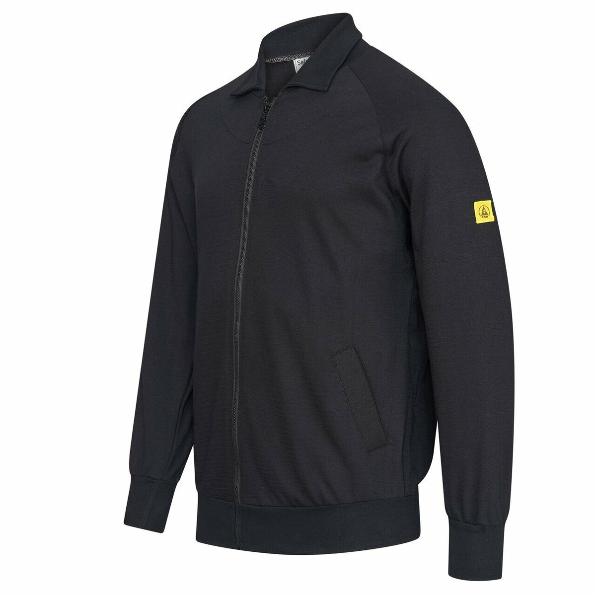 ESD fleece jacket - with zip | black