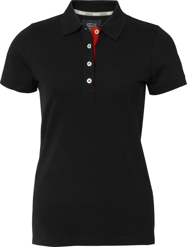 Marion Poloshirt, Damen, schwarz