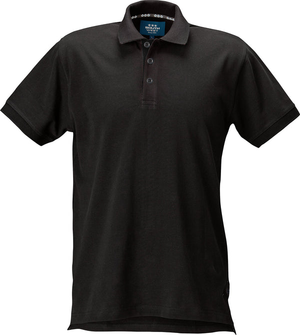 Morris solid Poloshirt, Herren, schwarz