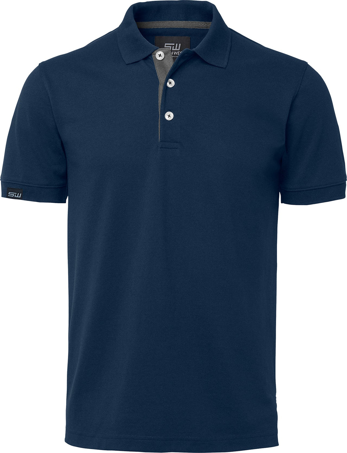 Weston Poloshirt, Herren, navy blau/grau