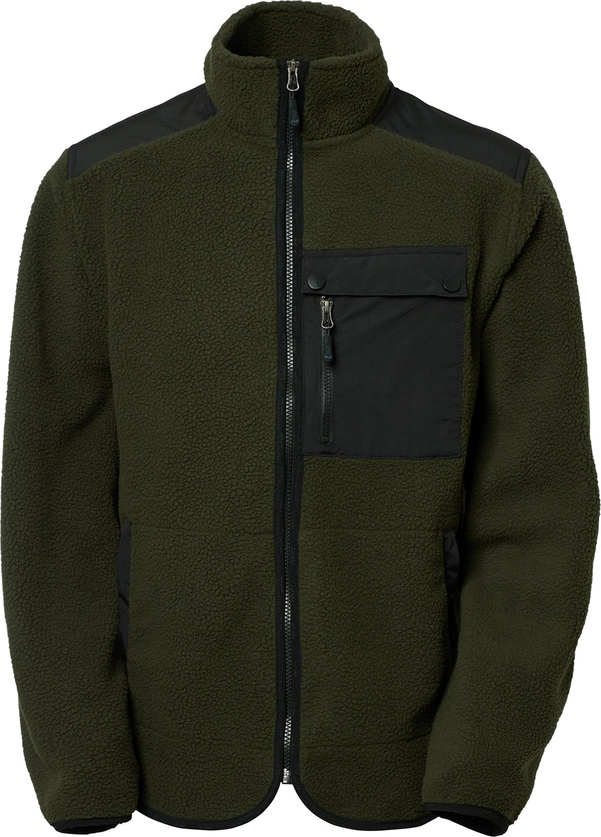 Paul Fleece, Herren, dunkel olive