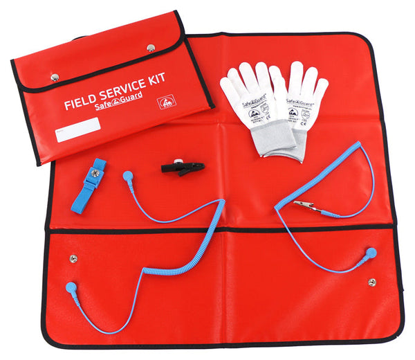 ESD Service Kit | mit isolierter Klemme - rot