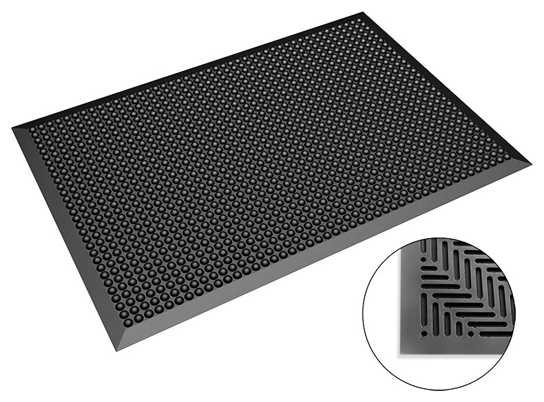 ESD Bodenmatte 650 x 950mm | Halbkugel Noppen - schwarz