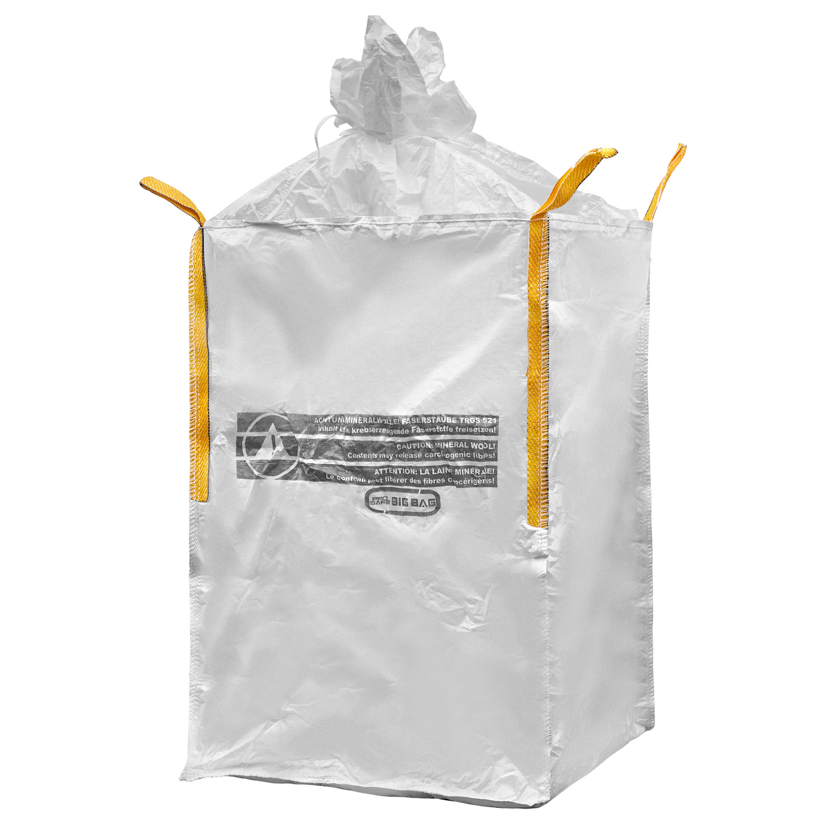 Big Bag 90x90x110cm | coated | Warning imprint: mineral wool KMF