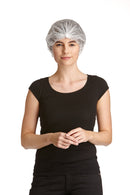 Einweg Baretthaube, Typ "CLIP" - weiß