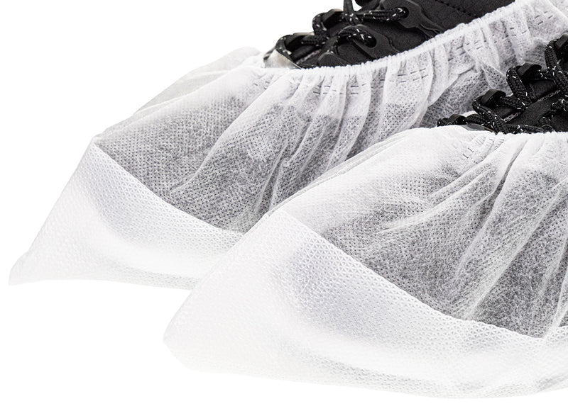 PP-Überziehschuhe, weiß – rutschhemmend, CE Kat. I, 35 g/m², 38×16,5 cm, 400 Stück