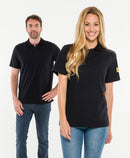 ESD-Poloshirt 150 g/m² mit Brusttasche | schwarz