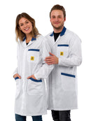 ESD-Arbeitsmantel "pro Line" 146 g/m² | weiß/blau