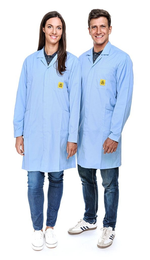 ESD-Arbeitsmantel "pro Line" 146 g/m² | hellblau