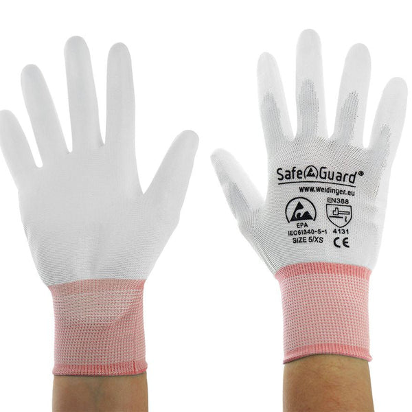 ESD Handschuhe weiß/orange kaufen | sicher