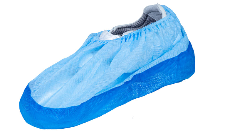 PP-Überziehschuhe extra groß – hohe Ausführung, rutschhemmende Sohle, 40 g/m², 300 Stück - blau